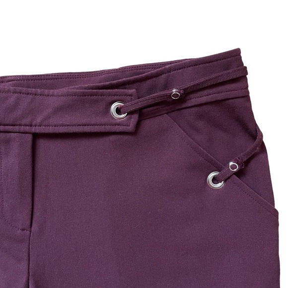 Vintage 90s Y2K Plus Size Burgundy Maroon Mid Low Waist Bootcut Pants Size 14 16 - Picture 2 of 5